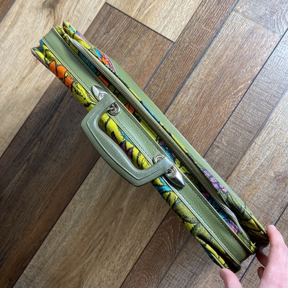 W. P. Hemenway Co Vintage Boho Floral Woven Carryon Suitcase - Picture 6 of 16